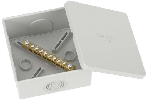 Коробка уравнивания потенциалов DKC Jupiter 8 зажимов 6 вводов 80х80х40мм IP44 серый фото Коробка уравнивания потенциалов DKC Jupiter 8 зажимов 6 вводов 80х80х40мм IP44 серый картинка